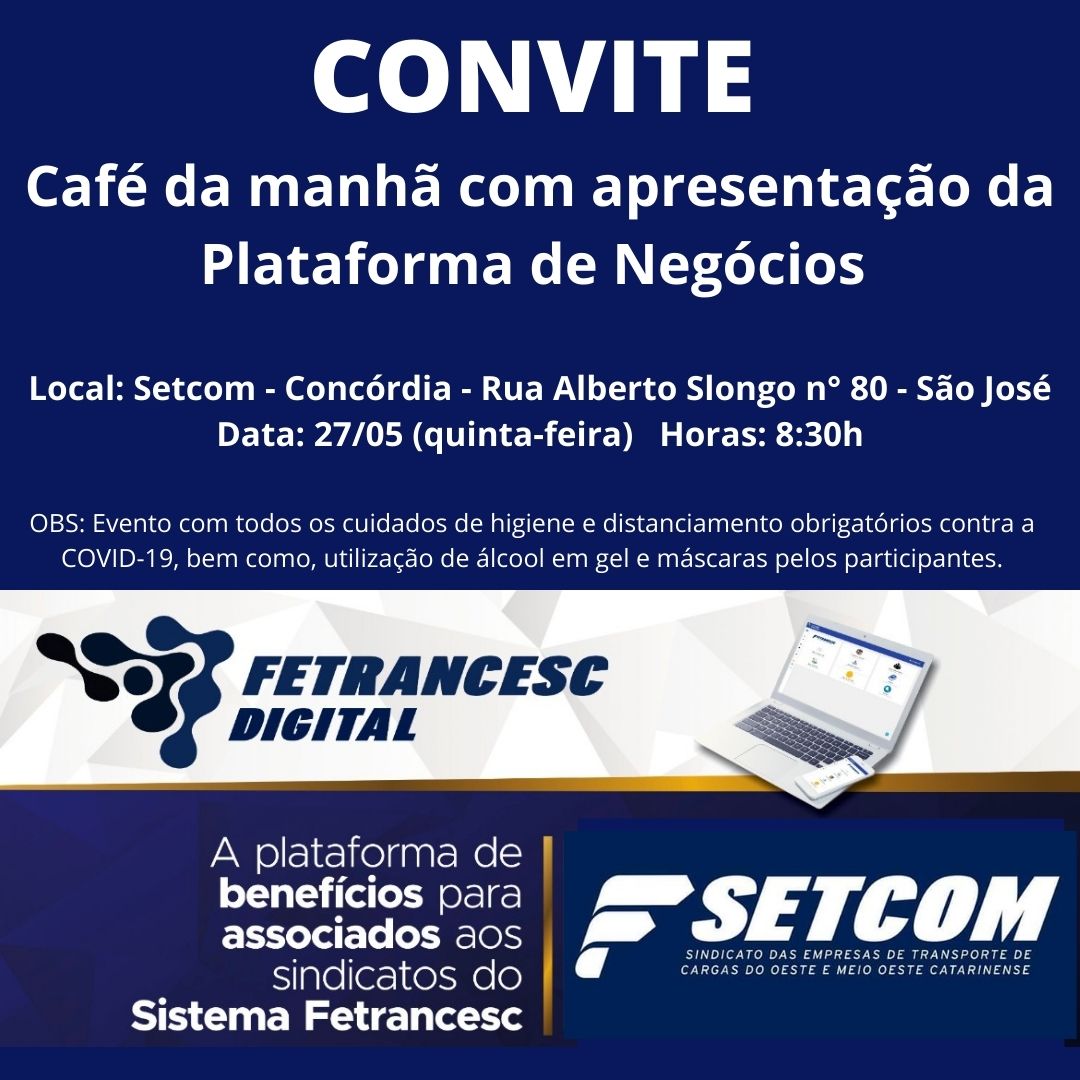 Café da manhã e apresentação da Plataforma de Negócios Café da manhã e apresentação da Plataforma de Negócios